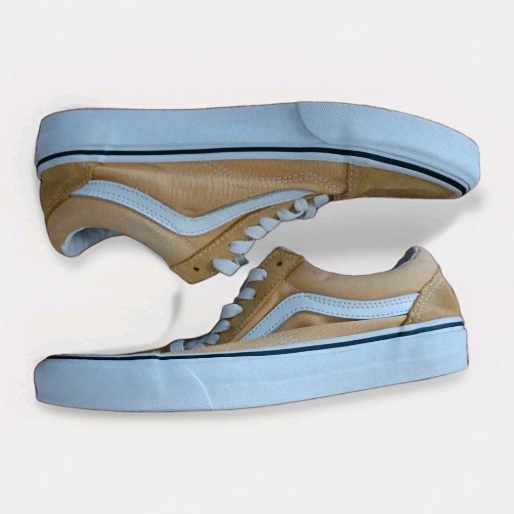 Vans Old Skool Ochre Yellow Suede Canvas Skate Shoes Womens 8 Mens 6.5‎ Low Top